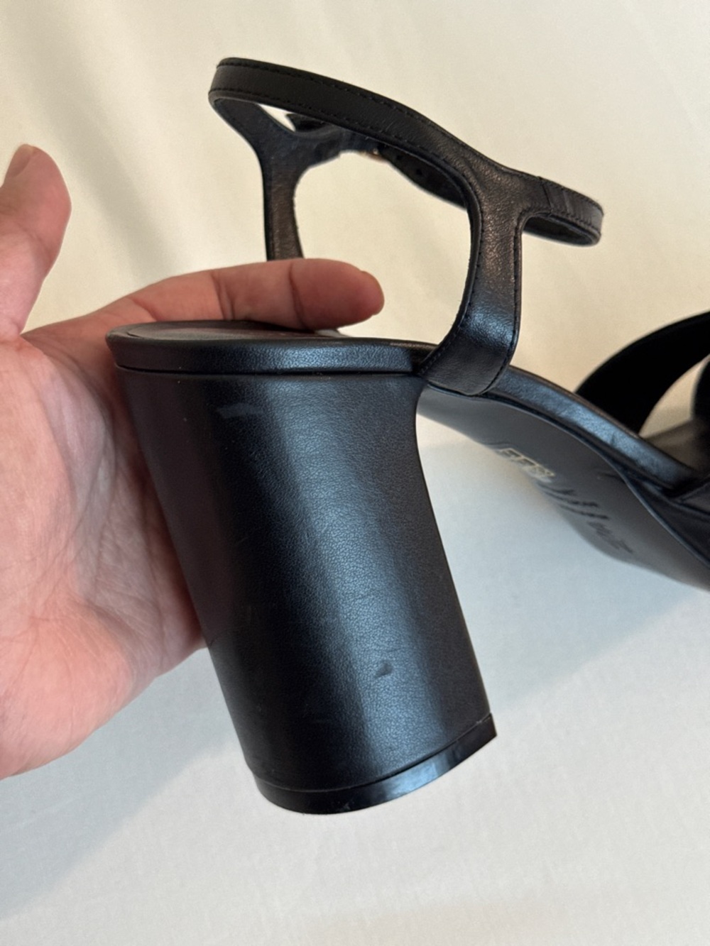 Stuart Weitzman Dayna Black Leather Platform Sandals size size 8.5 - Picture 10 of 13